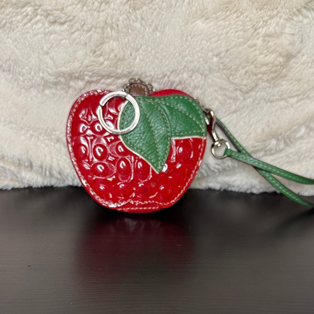 Coach Red Apple Keychain/Wristlet